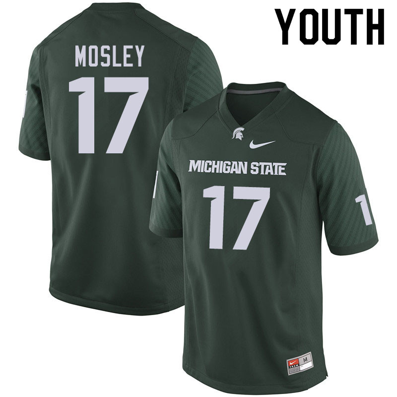 Youth #17 Tre Mosley Michigan State Spartans College Football Jerseys Sale-Green